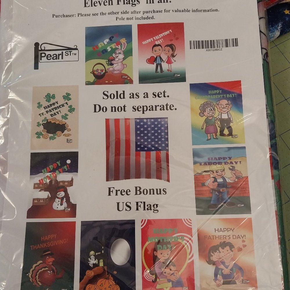 2522 Set Of All Seasons And Holidays Garden Flags New - Picture 1 of 1